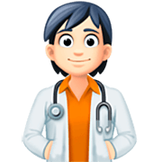 🧑🏻‍⚕️ Emoji Arzt/Ärztin: helle Hautfarbe Facebook 14.0.
