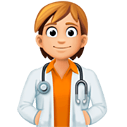🧑🏼‍⚕️ Emoji Profesional Sanitario: Tono De Piel Claro Medio en Facebook 14.0.