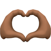 🫶🏿 Emoji Mãos De Coração: Pele Escura na Facebook 14.0.