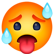 Emoji 🥵 Faccina Accaldata su Facebook 14.0.