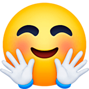 🤗 Emoji Cara Con Manos Abrazando en Facebook 14.0.
