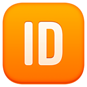 🆔 Emoji Großbuchstaben ID in lila Quadrat Facebook 14.0.