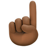 ☝🏿 Emoji Dedo índice Hacia Arriba: Tono De Piel Oscuro en Facebook 14.0.