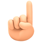 ☝🏻 Emoji Dedo índice Hacia Arriba: Tono De Piel Claro en Facebook 14.0.