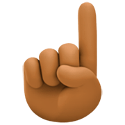 ☝🏾 Emoji Dedo índice Hacia Arriba: Tono De Piel Oscuro Medio en Facebook 14.0.