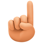 ☝🏼 Emoji Dedo índice Hacia Arriba: Tono De Piel Claro Medio en Facebook 14.0.