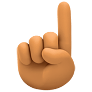 ☝🏽 Emoji Dedo índice Hacia Arriba: Tono De Piel Medio en Facebook 14.0.