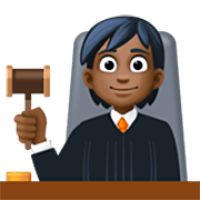 🧑🏿‍⚖️ Emoji Juiz No Tribunal: Pele Escura na Facebook 14.0.