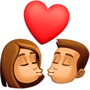 💏🏽 Emoji Beijo, Pele Morena na Facebook 14.0.