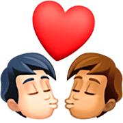 🧑🏻‍❤️‍💋‍🧑🏽 Emoji sich küssendes Paar: Person, Person, helle Hautfarbe, mittlere Hautfarbe Facebook 14.0.