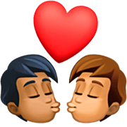 Emoji 🧑🏾‍❤️‍💋‍🧑🏽 Bacio Tra Coppia: persona, persona, Carnagione Abbastanza Scura, Carnagione Olivastra su Facebook 14.0.