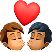 🧑🏽‍❤️‍💋‍🧑🏾 Emoji sich küssendes Paar: Person, Person, mittlere Hautfarbe, mitteldunkle Hautfarbe Facebook 14.0.
