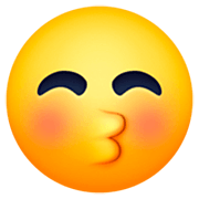 Emoji 😚 Faccina Che Bacia Con Occhi Chiusi su Facebook 14.0.