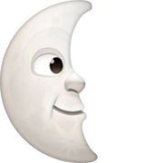 Emoji 🌜 Faccina Ultimo Quarto Di Luna su Facebook 14.0.