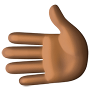 🫲🏿 Emoji Linke Hand: dunkle Hautfarbe Facebook 14.0.