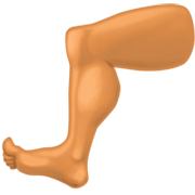 🦵🏽 Emoji Bein: mittlere Hautfarbe Facebook 14.0.