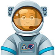 👨🏾‍🚀 Emoji Astronauta Hombre: Tono De Piel Oscuro Medio en Facebook 14.0.