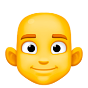 Emoji 👨‍🦲 Uomo: Calvo su Facebook 14.0.