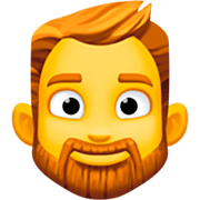 🧔‍♂️ Emoji Homem: Barba na Facebook 14.0.