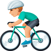 🚴🏼‍♂️ Emoji Hombre En Bicicleta: Tono De Piel Claro Medio en Facebook 14.0.