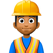 👷🏾‍♂️ Emoji Bauarbeiter: mitteldunkle Hautfarbe Facebook 14.0.