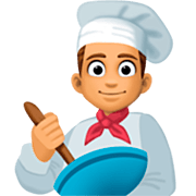👨🏽‍🍳 Emoji Cocinero: Tono De Piel Medio en Facebook 14.0.