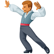 🕺🏽 Emoji Hombre Bailando: Tono De Piel Medio en Facebook 14.0.