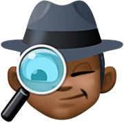 🕵🏿‍♂️ Emoji Detective Hombre: Tono De Piel Oscuro en Facebook 14.0.