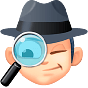 🕵🏻‍♂️ Emoji Detective Hombre: Tono De Piel Claro en Facebook 14.0.