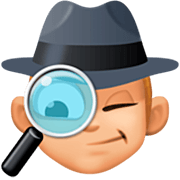 🕵🏼‍♂️ Emoji Detective Hombre: Tono De Piel Claro Medio en Facebook 14.0.