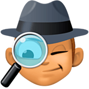 🕵🏽‍♂️ Emoji Detective Hombre: Tono De Piel Medio en Facebook 14.0.