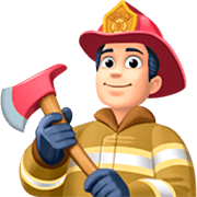 Emoji 👨🏻‍🚒 Pompiere Uomo: Carnagione Chiara su Facebook 14.0.