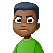 Emoji 🙍🏿‍♂️ Uomo Corrucciato: Carnagione Scura su Facebook 14.0.