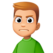🙍🏼‍♂️ Emoji Hombre Frunciendo El Ceño: Tono De Piel Claro Medio en Facebook 14.0.