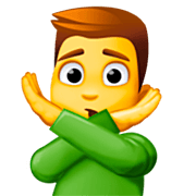 🙅‍♂️ Emoji Mann mit überkreuzten Armen Facebook 14.0.