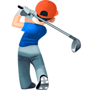 🏌🏻‍♂️ Emoji Hombre Jugando Al Golf: Tono De Piel Claro en Facebook 14.0.