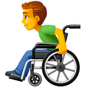👨‍🦽 Emoji Mann in manuellem Rollstuhl Facebook 14.0.