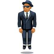 Emoji 🕴🏾‍♂️ Uomo in giacca e cravatta levitante: Carnagione Abbastanza Scura su Facebook 14.0.