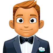 🤵🏽‍♂️ Emoji Mann im Tuxedo: mittlere Hautfarbe Facebook 14.0.