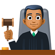 👨🏾‍⚖️ Emoji Juez: Tono De Piel Oscuro Medio en Facebook 14.0.