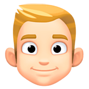Emoji 👱🏻‍♂️ Uomo Biondo: Carnagione Chiara su Facebook 14.0.