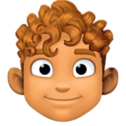 Emoji 👨🏽‍🦱 Uomo: Carnagione Olivastra E Capelli Ricci su Facebook 14.0.