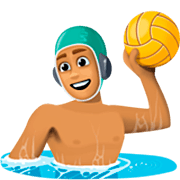 🤽🏽‍♂️ Emoji Wasserballspieler: mittlere Hautfarbe Facebook 14.0.