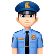 Emoji 👮🏻‍♂️ Poliziotto Uomo: Carnagione Chiara su Facebook 14.0.