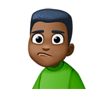 🙎🏿‍♂️ Emoji Homem Fazendo Bico: Pele Escura na Facebook 14.0.