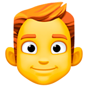 👨‍🦰 Emoji Hombre: Pelo Pelirrojo en Facebook 14.0.