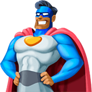 Emoji 🦸🏾‍♂️ Supereroe Uomo: Carnagione Abbastanza Scura su Facebook 14.0.