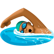 🏊🏾‍♂️ Emoji Homem Nadando: Pele Morena Escura na Facebook 14.0.