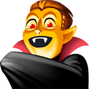🧛🏿‍♂️ Emoji Vampiro Hombre: Tono De Piel Oscuro en Facebook 14.0.