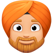 👳🏼‍♂️ Emoji Mann mit Turban: mittelhelle Hautfarbe Facebook 14.0.